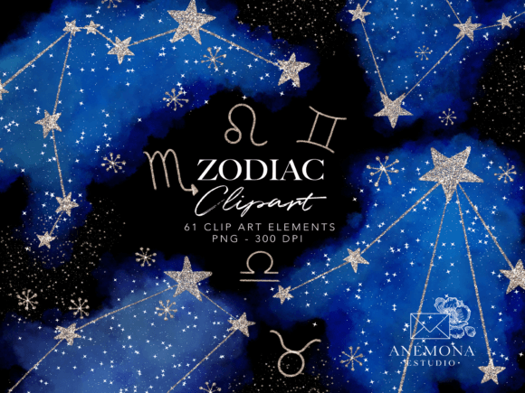 Blue Watercolor Zodiac Clipart: A Brand Designer’s Review for Local Business Branding
