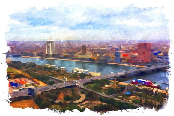 Cairo Africa Watercolor: A Fresh Illustration for Modern Branding