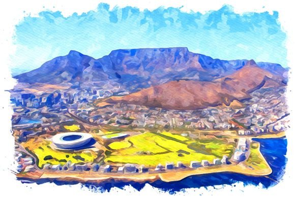 Cape Town Africa Watercolor Illustrations for Modern Branding