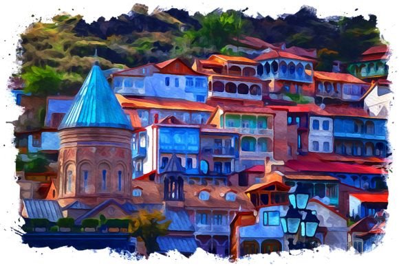 h1Tbilisi Europe Watercolor Illustrations for Digital Sellers/h1
