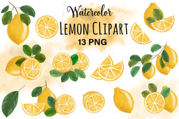 h1Watercolor Summer Lemon Clipart PNG for Branding and Creative Design Projects/h1