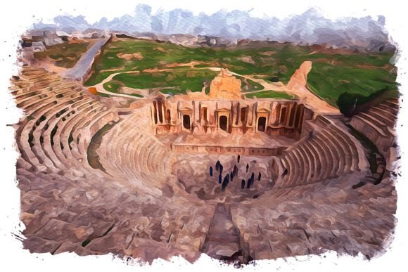 Jordan Middle East Watercolor Illustrations for Crafting & Small Business Design