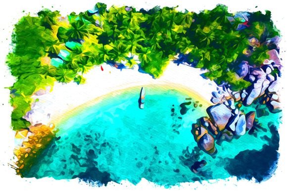Koh Samui Asia Watercolor Illustrations for Digital Sellers