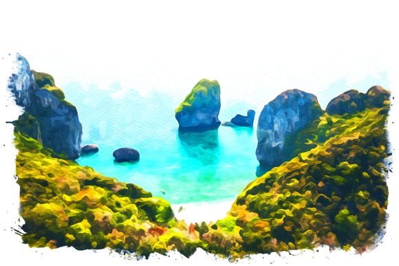 Krabi Asia Watercolor Illustrations Bring a Soft, Cultural Elegance to Visual Branding