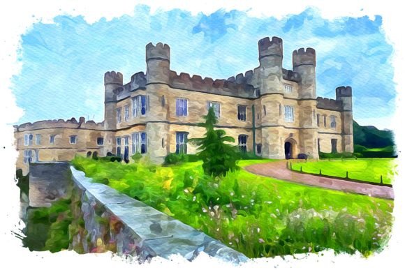Leeds Castle Europe Watercolor: A Designer’s Honest Review for Real Embroidery Use