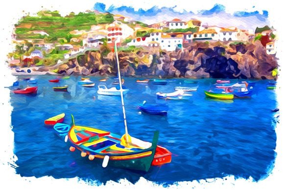 Madeira Europe Watercolor Illustrations for Blog & Editorial Design