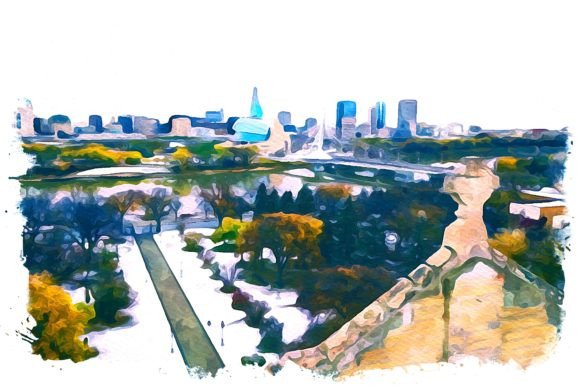 Manitoba Canada Watercolor Illustrations for Crafters