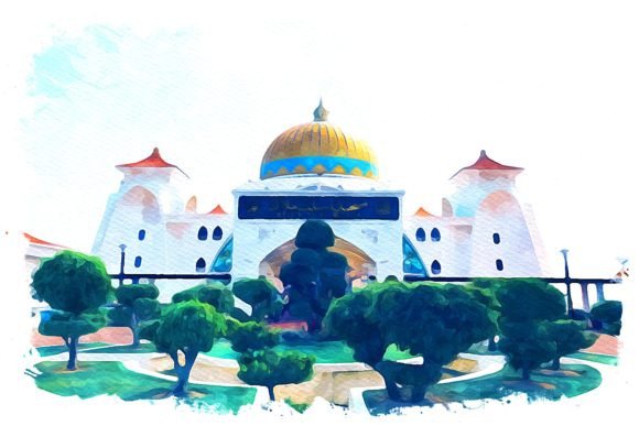 Melaka Asia Watercolor Illustrations for Real Crafting Magic
