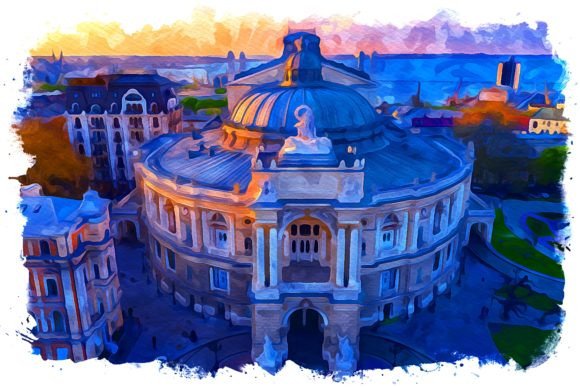 Odessa Europe Watercolor: Elegant Illustrations for Boutique Branding