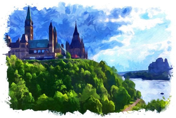 Ottawa Canada Watercolor Illustrations for Digital Sellers