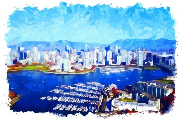 Vancouver Canada Watercolor: A Versatile Illustration for Local Branding