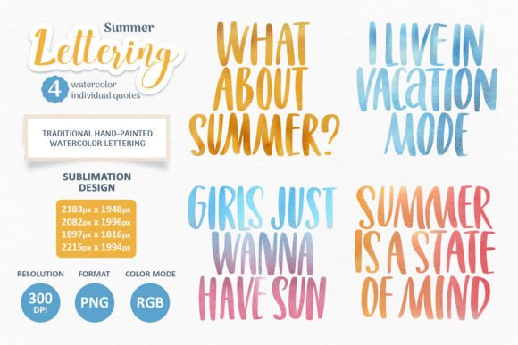 Watercolor Summer Lettering PNG Quotes: A Brand Designer’s Review for Marketing & Visual Storytelling