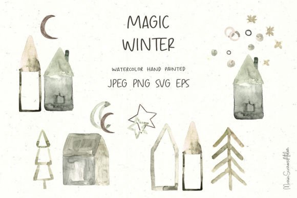 Winter Houses Watercolor Clipart: A Designer’s Real-World Review for Branding and Visual Projects